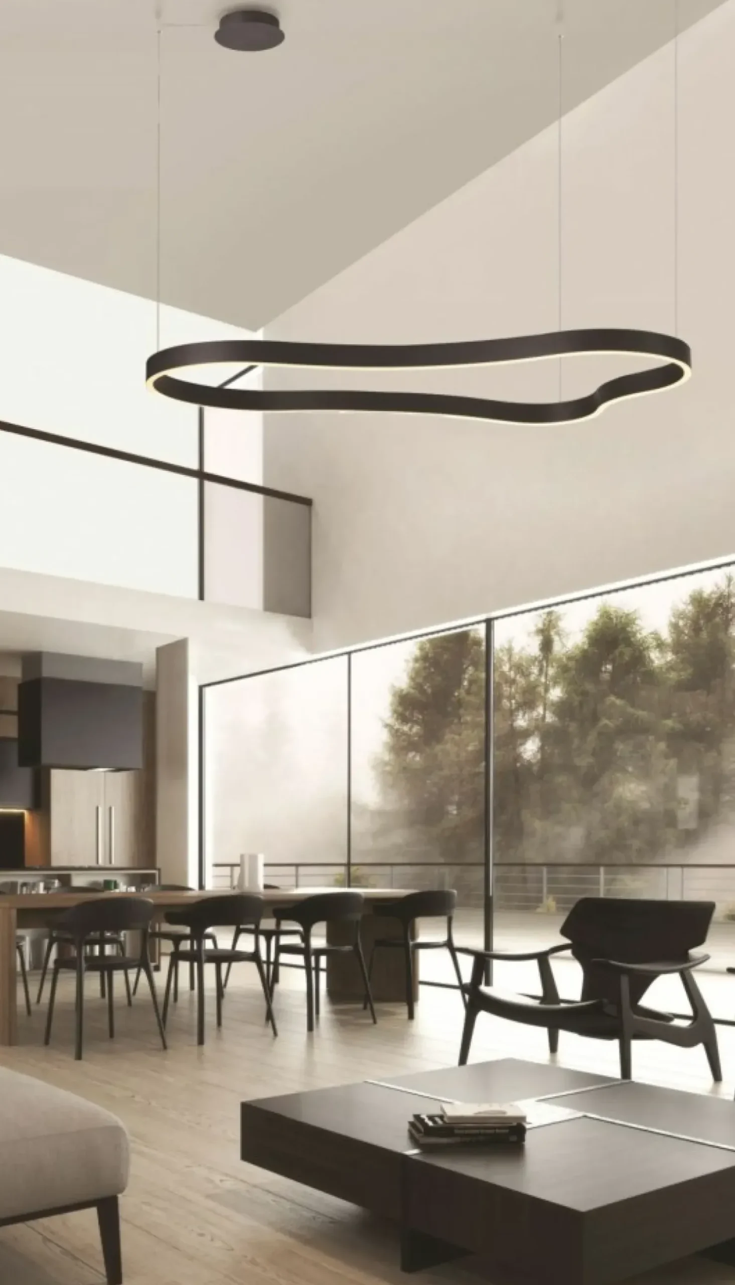 Hot Sklep Kaja Ściemnialna lampa LED nad stół, obłe kształty AZ5093 MIRABELLA | Kaja