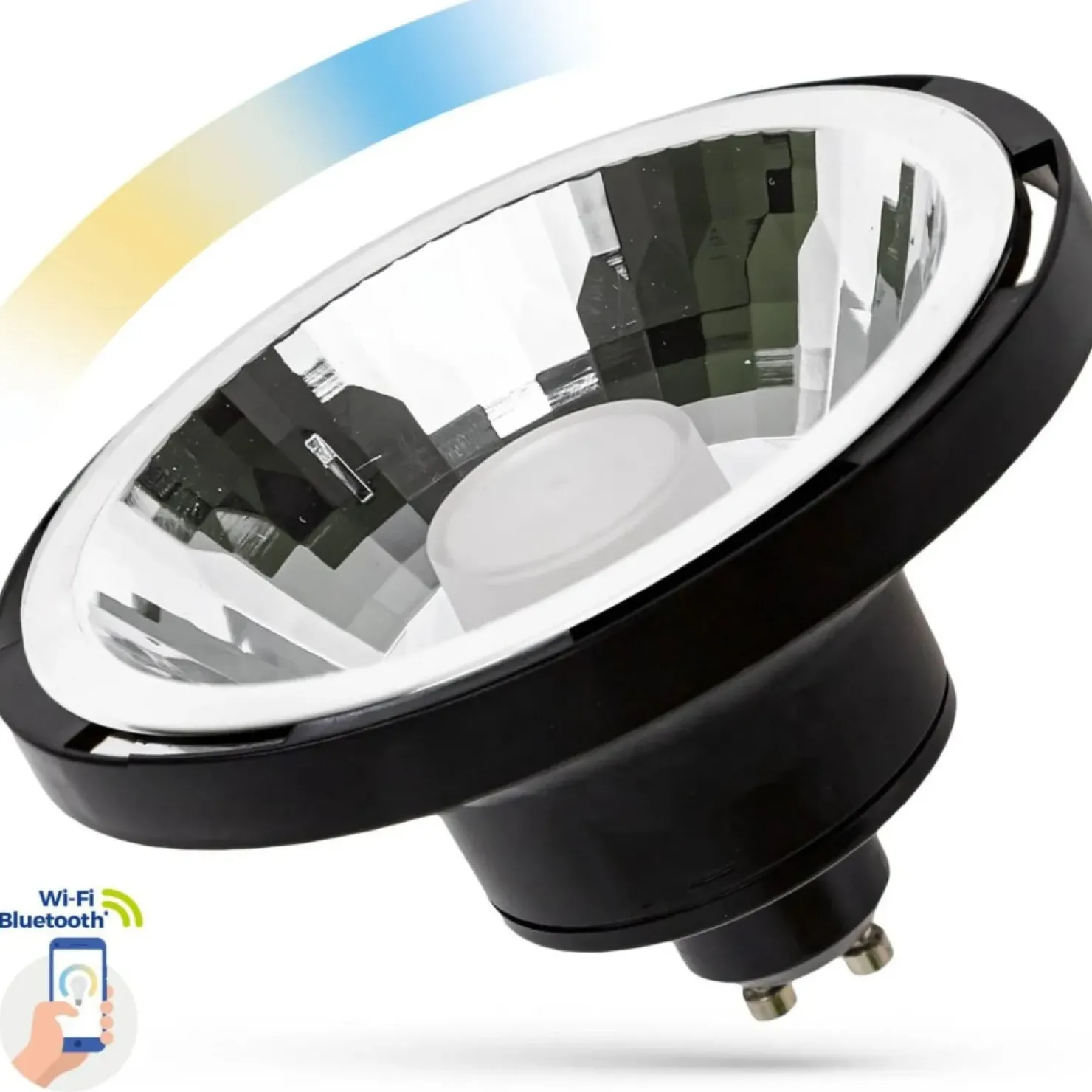 Czarna żarówka SMART GU10 AR111, moc 10W, ściemnialna WOJ14513 | Kaja*Sklep Kaja Hot