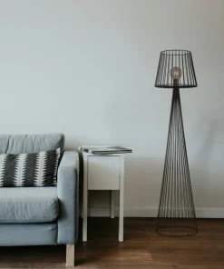 Czarna, druciana lampa stojąca K-4643 SOUL BLACK | Kaja Oświetlenie*Sklep Kaja Store