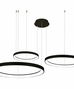 Discount Sklep Kaja Czarna, duża lampa wisząca LED ze ściemniaczem AZ5024 AGNES | Kaja