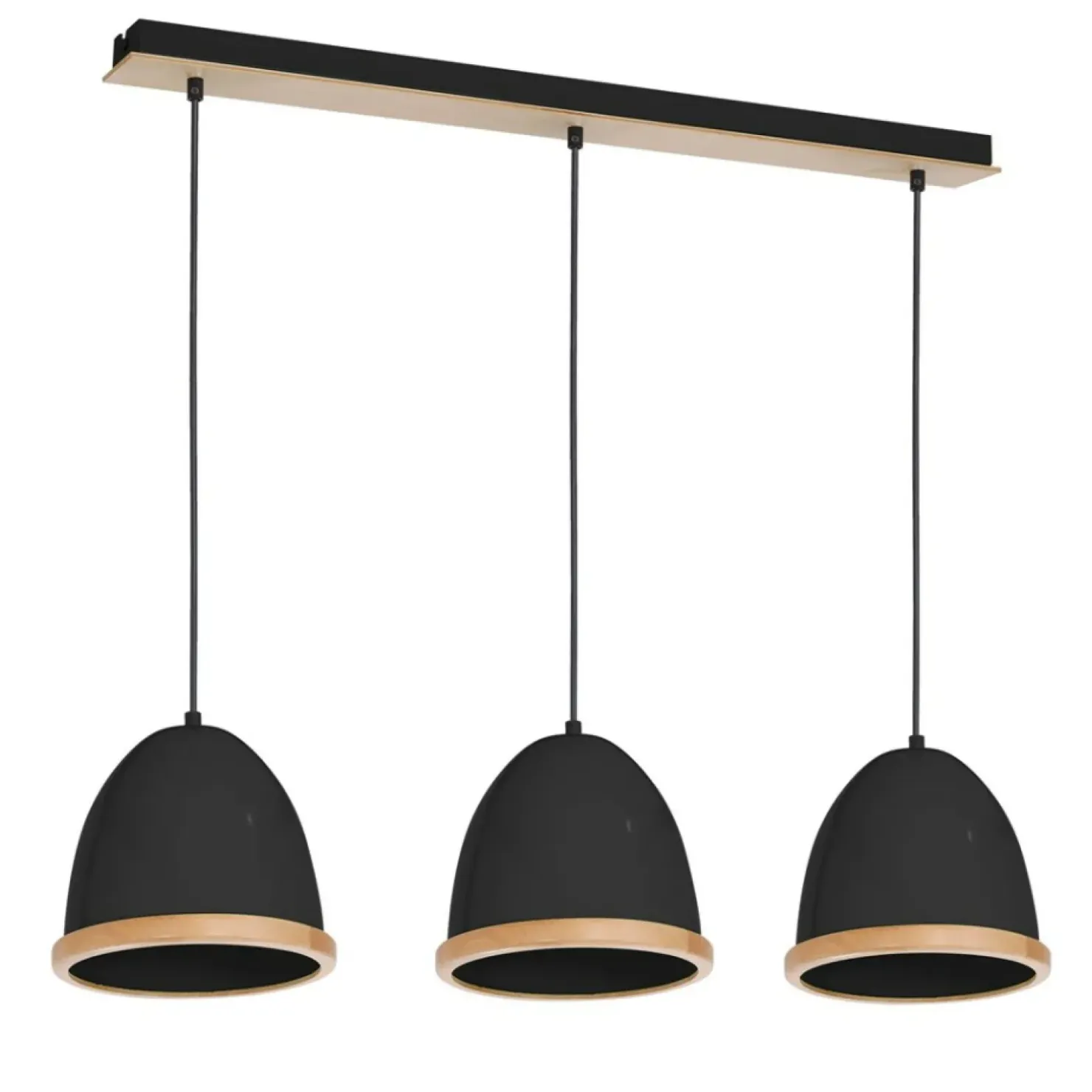 Sale Sklep Kaja Czarna, elegancka lampa wisząca na trzy żarówki MLP8853 z serii STUDIO | Kaja Oś