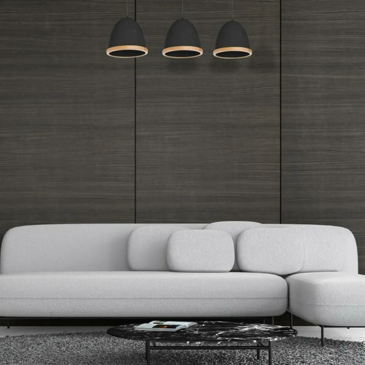 Sale Sklep Kaja Czarna, elegancka lampa wisząca na trzy żarówki MLP8853 z serii STUDIO | Kaja Oś