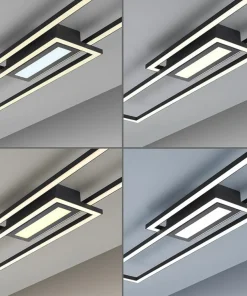 Store Sklep Kaja Czarna, geometryczna lampa sufitowa 14696-18 z serii ASMIN | Kaja czarny