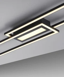 Store Sklep Kaja Czarna, geometryczna lampa sufitowa 14696-18 z serii ASMIN | Kaja czarny