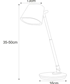 Czarna lampa biurkowa LED 7W, regulowana K-BL1527 z serii BOLEK*Sklep Kaja Cheap
