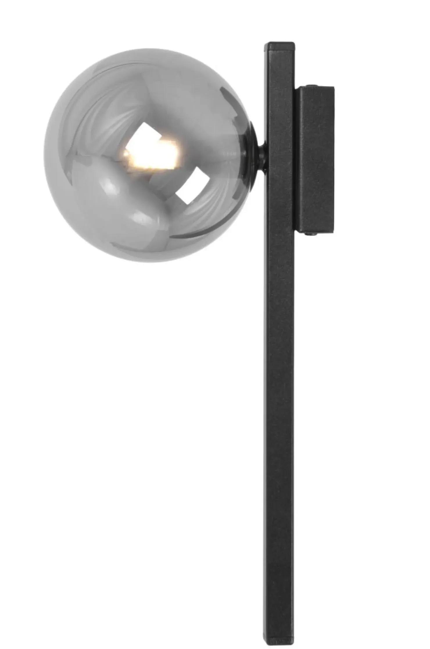 Czarna lampa ścienna, kinkiet z grafitowym kloszem K-5467 z serii PAXI*Sklep Kaja Outlet