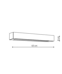 Czarna lampa ścienna LED, listwa 63cm GS-LWA-9W 3000K BK z serii IBROS*Sklep Kaja Outlet