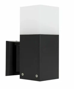 Czarna lampa elewacyjna, oświetlenie garażu CB-K BL z serii CUBE | Kaja Oświetle*Sklep Kaja New
