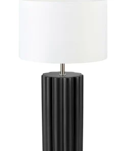 Czarna lampa nocna z białym abażurem 108221 | Kaja Oświetlenie*Sklep Kaja Online