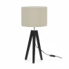 Czarna lampa nocna z tkaninowym abażurem 107944 | Kaja Oświetlenie*Sklep Kaja Flash Sale
