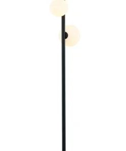 Czarna lampa podłogowa, cztery klosze na G9 JUP 1929 z serii TAIDA*Sklep Kaja Clearance