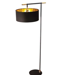 Czarna lampa podłogowa z abażurem BALANCE-FL-BKPB z serii BALANCE*Sklep Kaja Discount