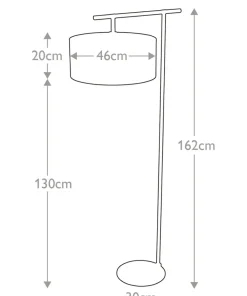 Czarna lampa podłogowa z abażurem BALANCE-FL-BKPB z serii BALANCE*Sklep Kaja Discount