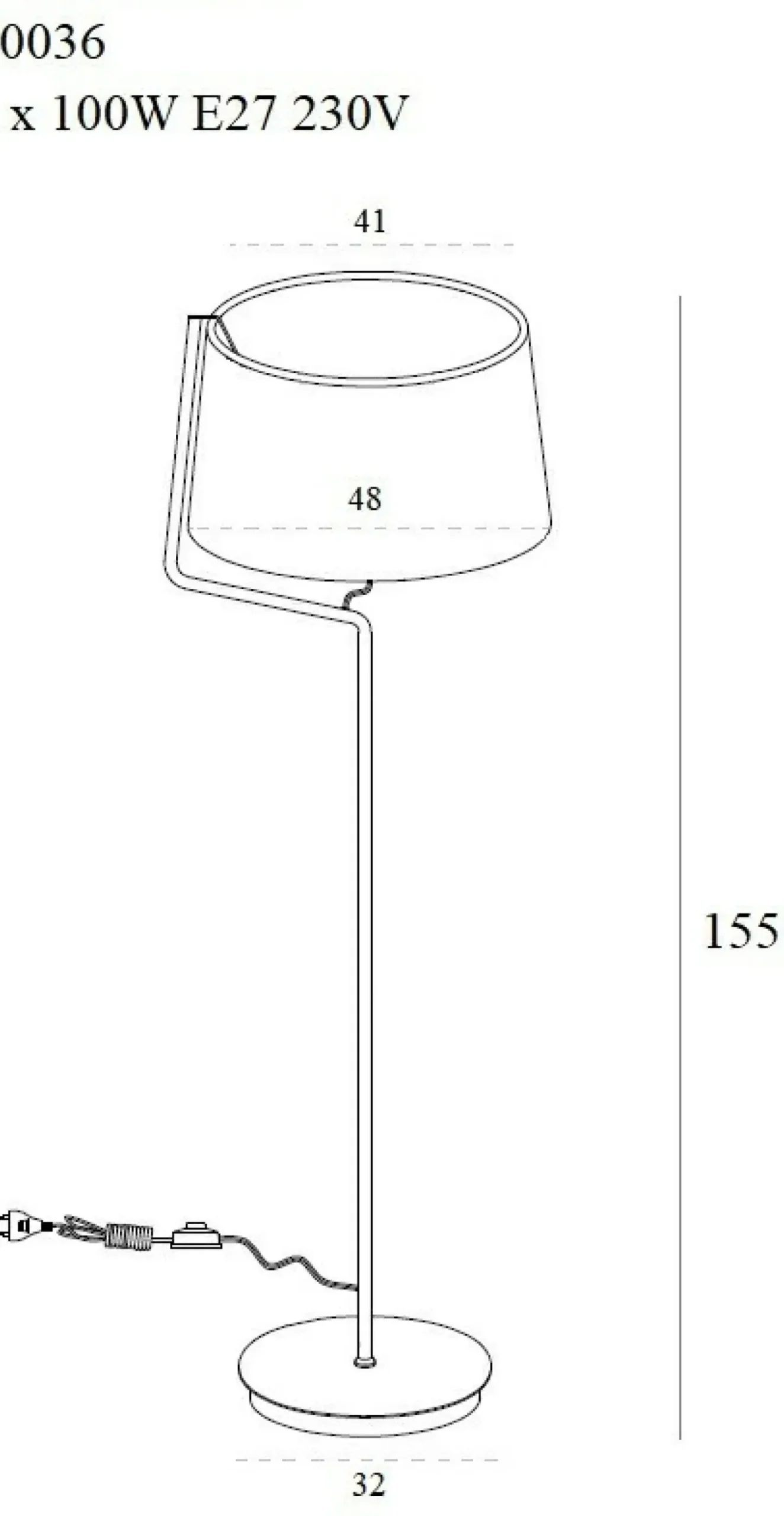 Czarna lampa podłogowa z abażurem MX F0036 CHICAGO | Kaja Oświetlenie*Sklep Kaja Cheap