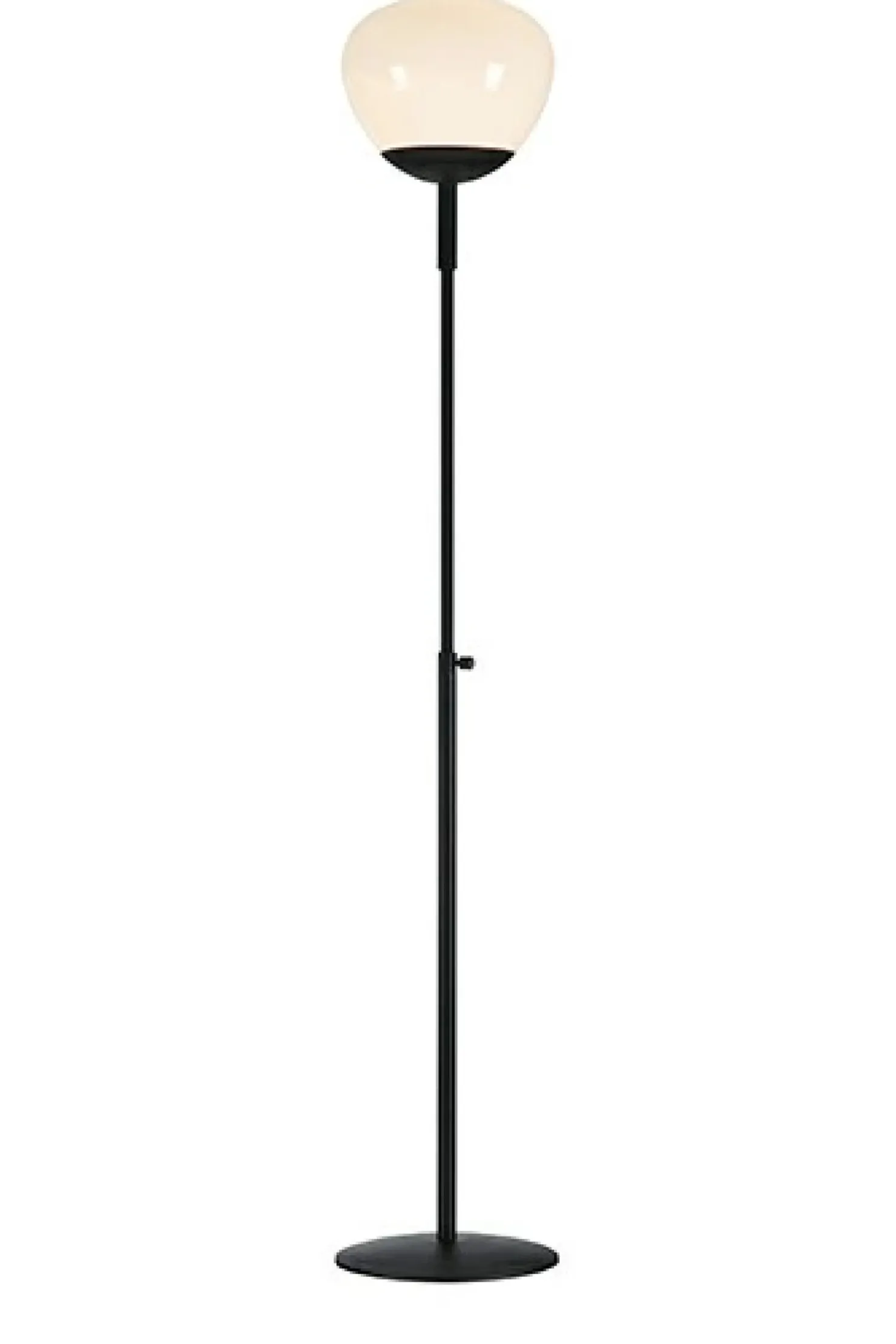 Czarna lampa podłogowa z białym kloszem 108278 | Kaja Oświetlenie*Sklep Kaja Cheap