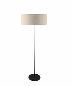 Czarna lampa podłogowa z beżowym abażurem ANT 2019 LAMEGO | Kaja*Sklep Kaja Best Sale