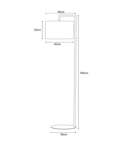 Czarna lampa podłogowa z dekoracyjnym abażurem K-5225 z serii ZIMBO*Sklep Kaja Cheap