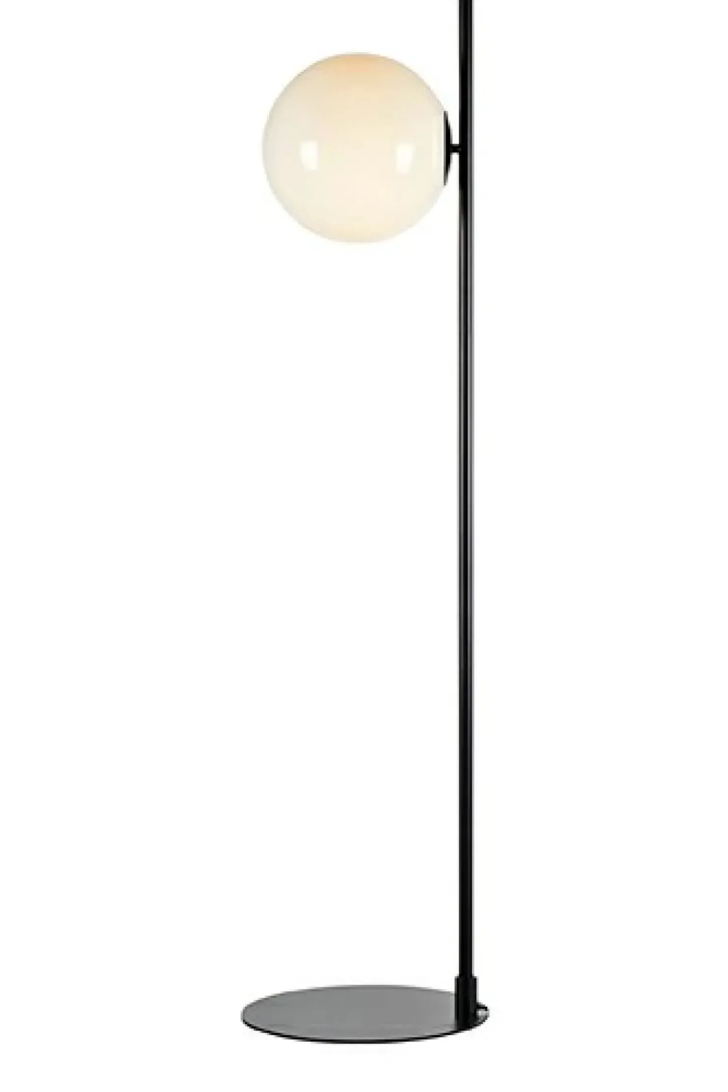 Czarna lampa podłogowa z kulistym kloszem 108273 | Kaja Oświetlenie*Sklep Kaja Clearance