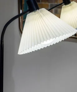 Czarna lampa podłogowa z ozdobnym abażurem 108568 z serii MIRA | Kaja*Sklep Kaja Clearance