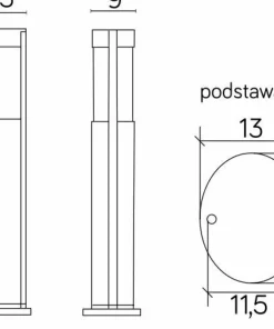 Czarna lampa stojąca, wysokość 65cm TO 3902-H 650 BL z serii ELIS | Kaja Oświetl*Sklep Kaja Shop