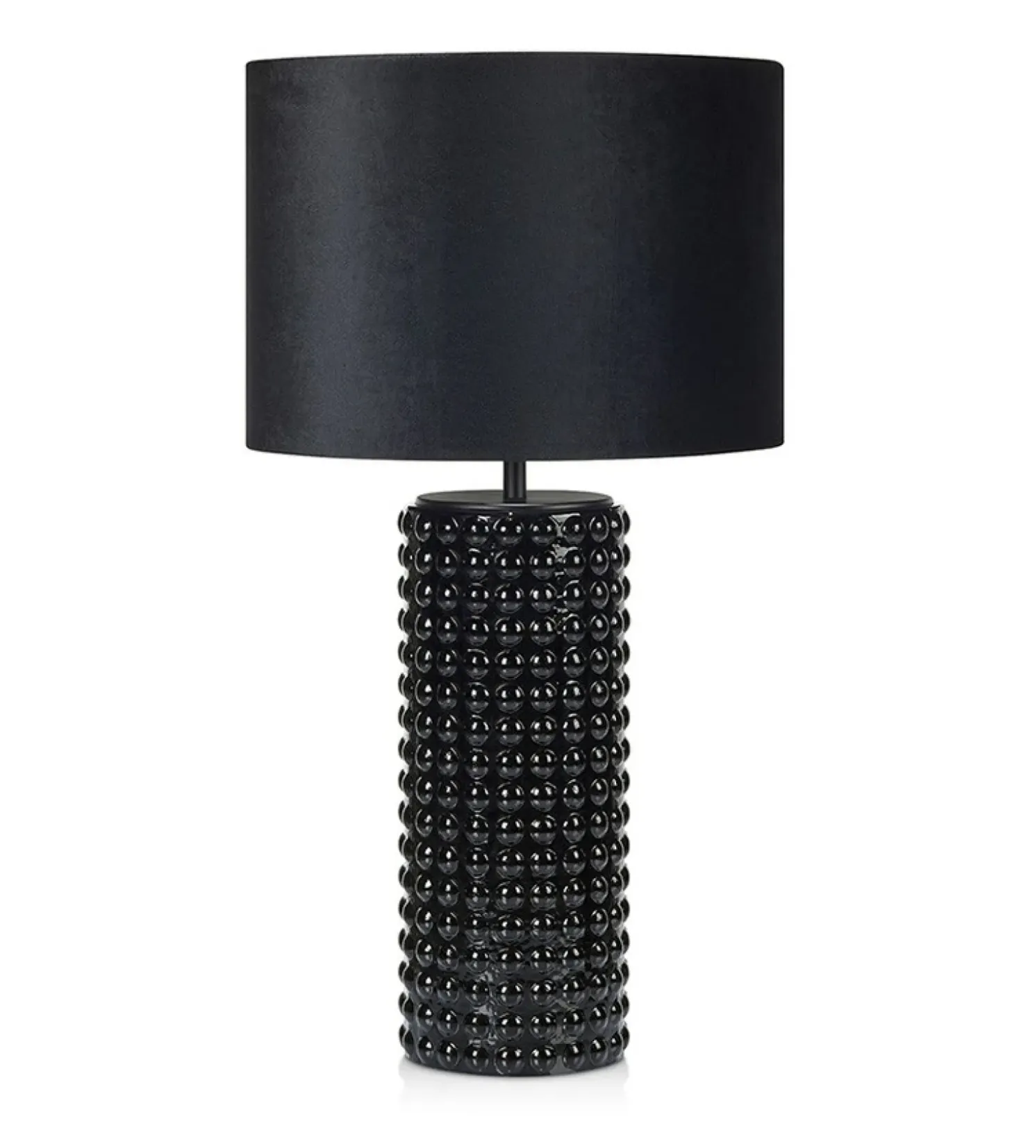 Czarna lampa stołowa z wypukłościami podstawce 107483 | Kaja*Sklep Kaja Store