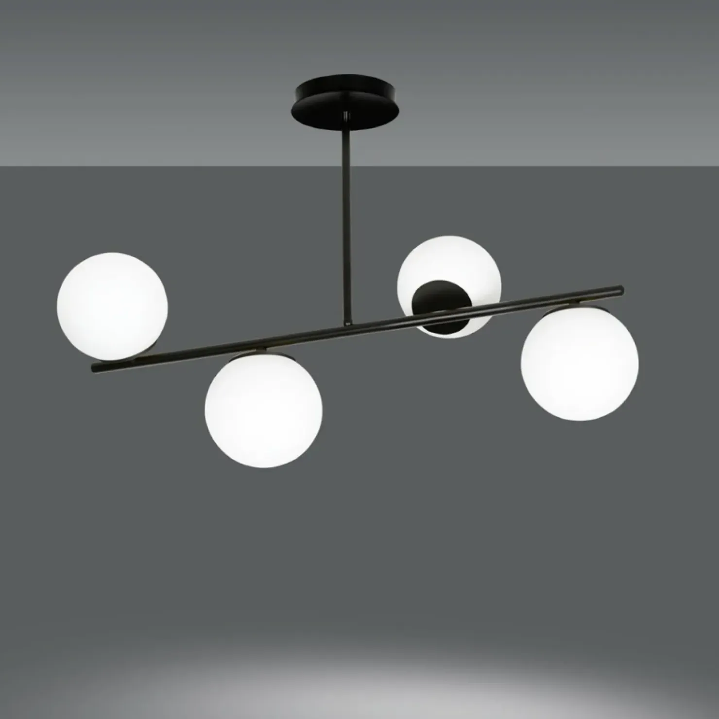 Store Sklep Kaja Czarna lampa sufitowa do korytarza 1020/4 BIOR | Kaja Oświetlenie