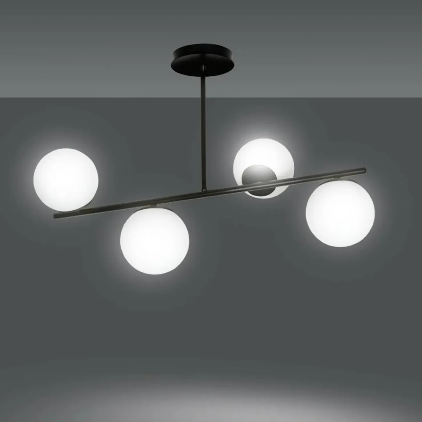 Store Sklep Kaja Czarna lampa sufitowa do korytarza 1020/4 BIOR | Kaja Oświetlenie