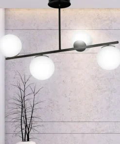 Store Sklep Kaja Czarna lampa sufitowa do korytarza 1020/4 BIOR | Kaja Oświetlenie
