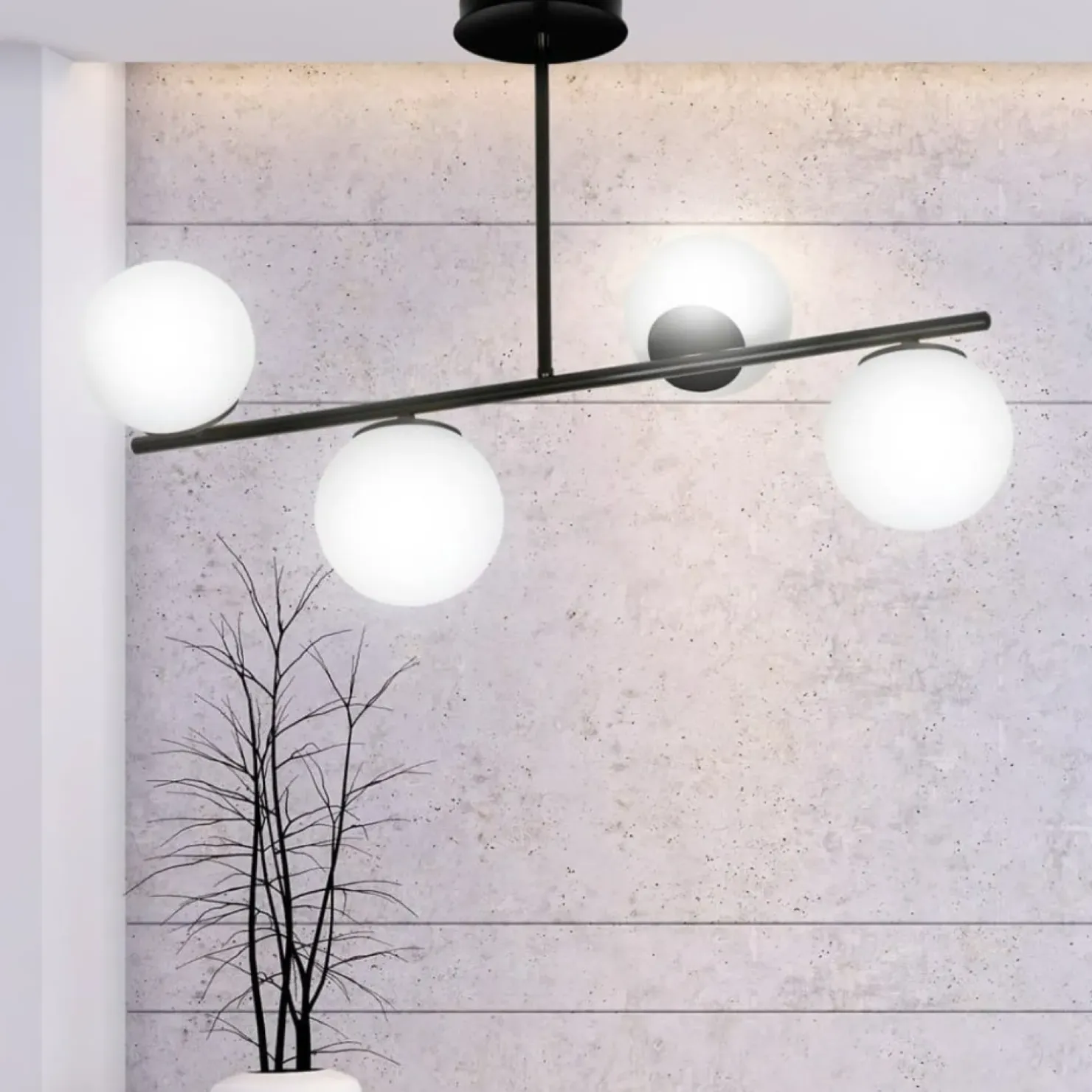 Store Sklep Kaja Czarna lampa sufitowa do korytarza 1020/4 BIOR | Kaja Oświetlenie