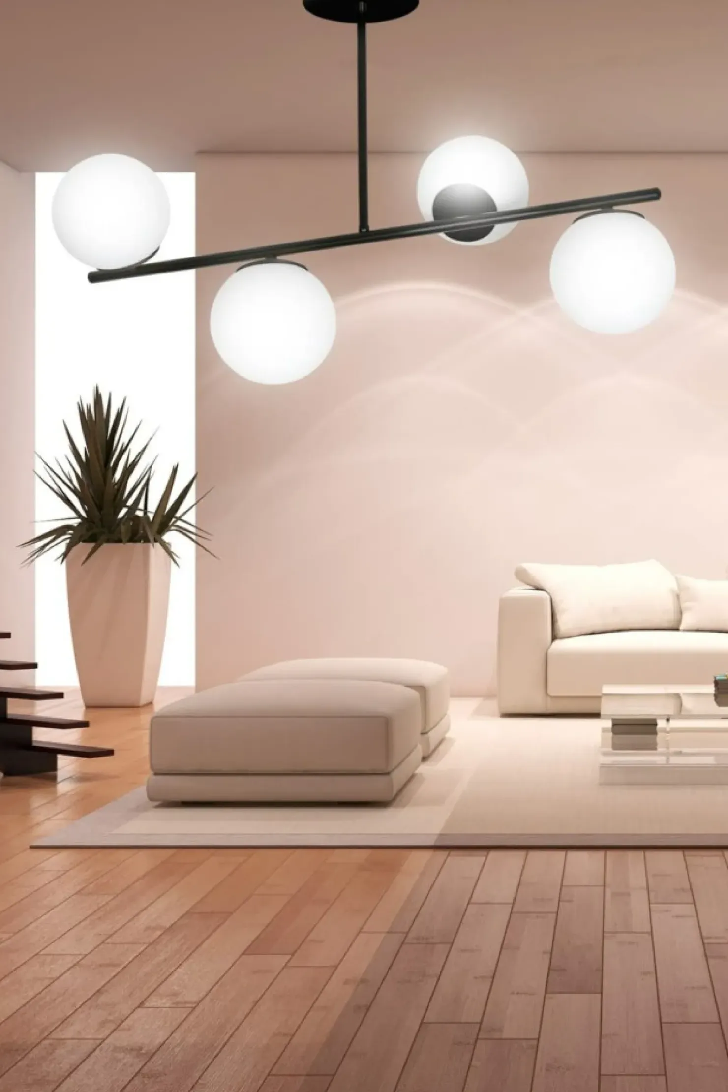 Store Sklep Kaja Czarna lampa sufitowa do korytarza 1020/4 BIOR | Kaja Oświetlenie