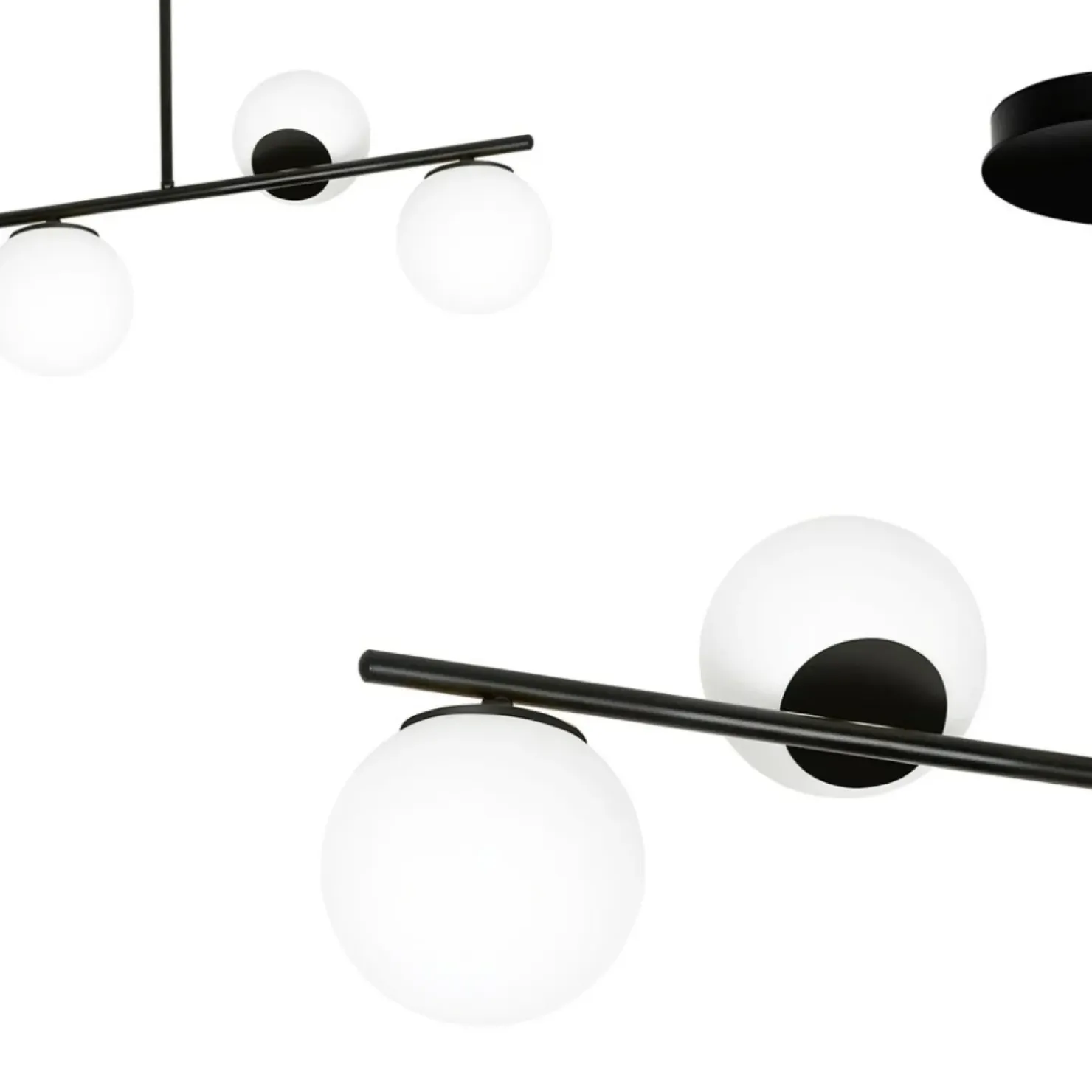Store Sklep Kaja Czarna lampa sufitowa do korytarza 1020/4 BIOR | Kaja Oświetlenie