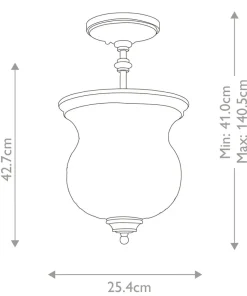 Czarna lampa sufitowa FE-PICKERING-LANE-SF-BLK z serii PICKERING LANE*Sklep Kaja New