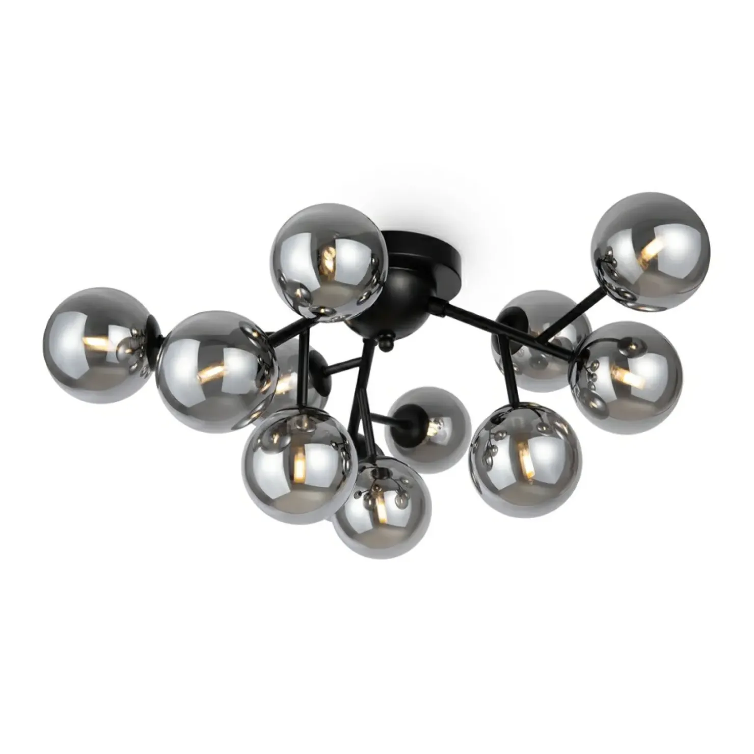 Cheap Sklep Kaja Czarna lampa sufitowa, grafitowe klosze MOD545CL-12B z serii DALLAS czarnymatowy