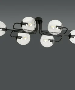 Flash Sale Sklep Kaja Czarna lampa sufitowa klosze w kształcie kul 831/6A | Kaja Oświetlenie