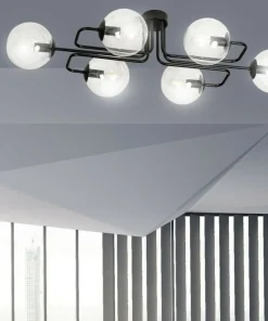 Flash Sale Sklep Kaja Czarna lampa sufitowa klosze w kształcie kul 831/6A | Kaja Oświetlenie