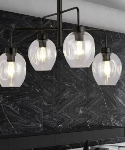 Shop Sklep Kaja Czarna lampa sufitowa na sztywnym zwisie 1164/4 LUKKA | Kaja