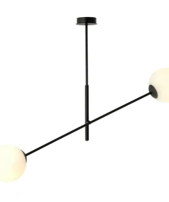 Sale Sklep Kaja Czarna lampa sufitowa z białymi kulami 1169/2 LINEAR | Kaja