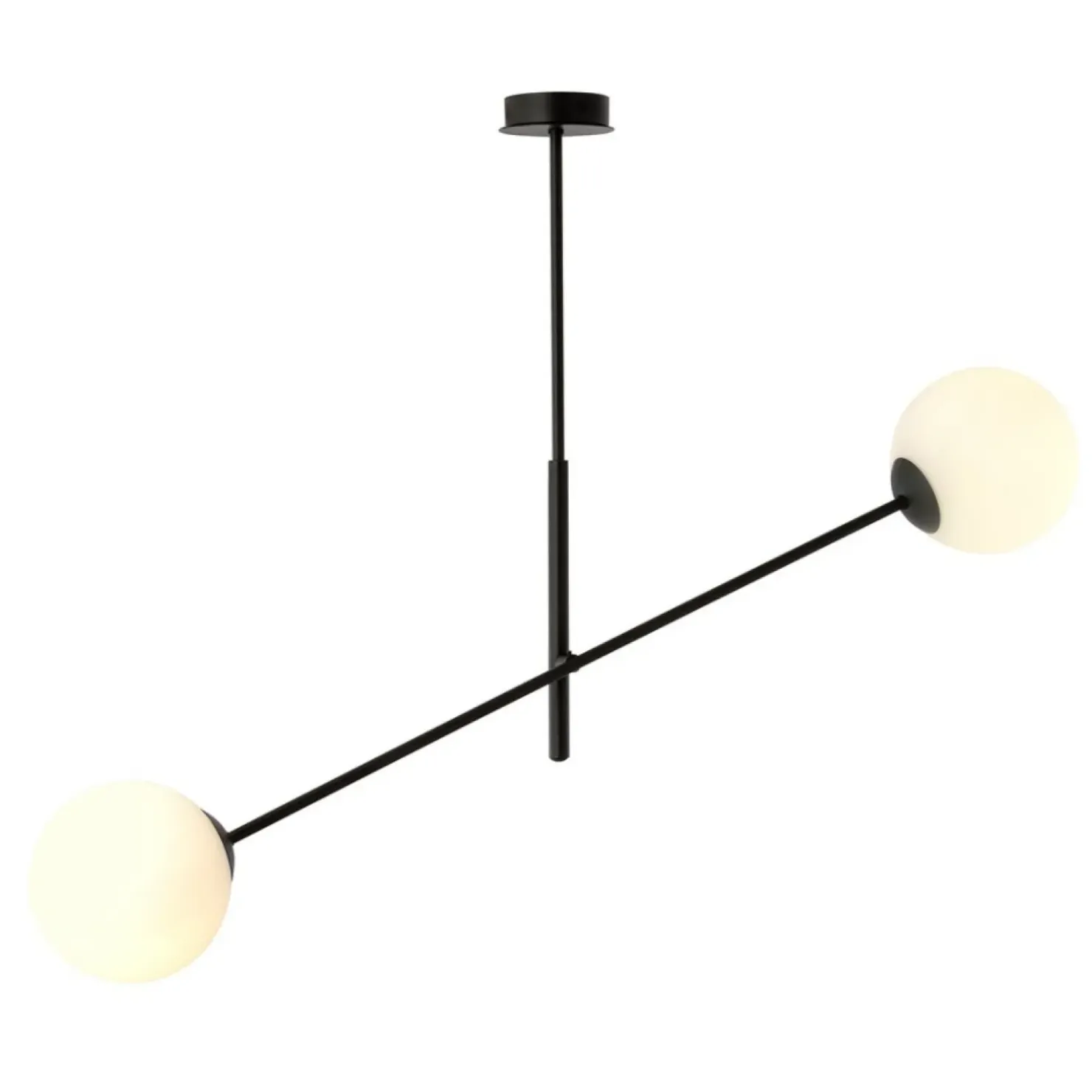 Sale Sklep Kaja Czarna lampa sufitowa z białymi kulami 1169/2 LINEAR | Kaja