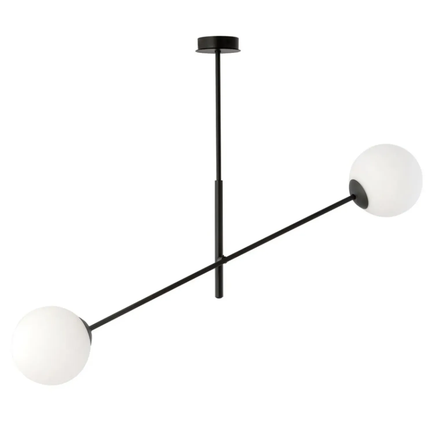Sale Sklep Kaja Czarna lampa sufitowa z białymi kulami 1169/2 LINEAR | Kaja