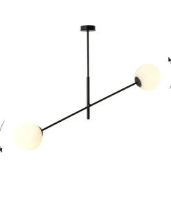 Sale Sklep Kaja Czarna lampa sufitowa z białymi kulami 1169/2 LINEAR | Kaja