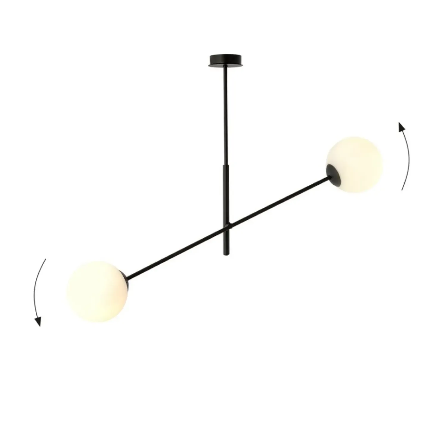 Sale Sklep Kaja Czarna lampa sufitowa z białymi kulami 1169/2 LINEAR | Kaja