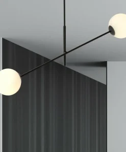 Sale Sklep Kaja Czarna lampa sufitowa z białymi kulami 1169/2 LINEAR | Kaja