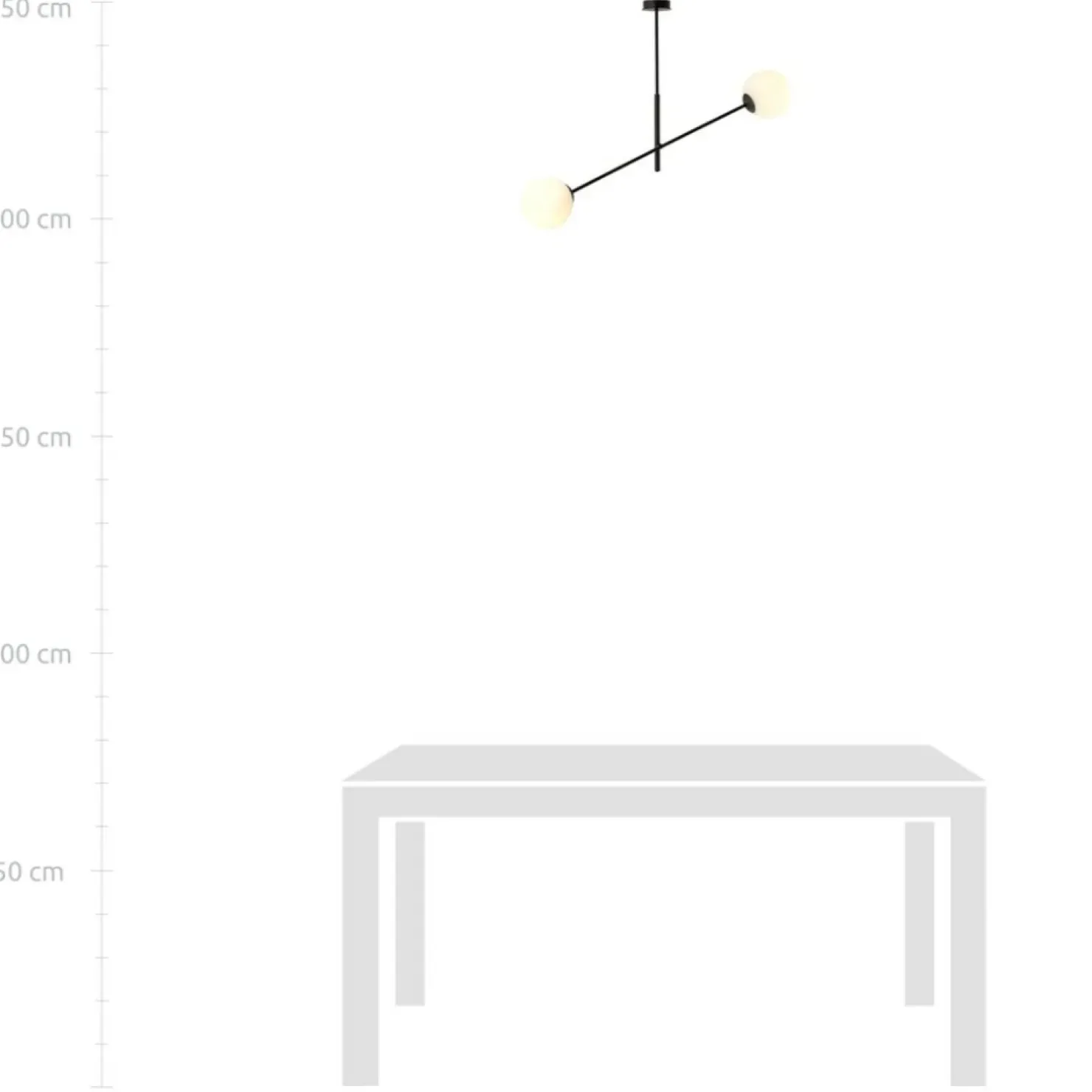 Sale Sklep Kaja Czarna lampa sufitowa z białymi kulami 1169/2 LINEAR | Kaja