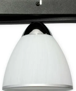 Czarna lampa sufitowa z białym kloszem O3251 P1 CZA + CH z serii FABER*Sklep Kaja Shop