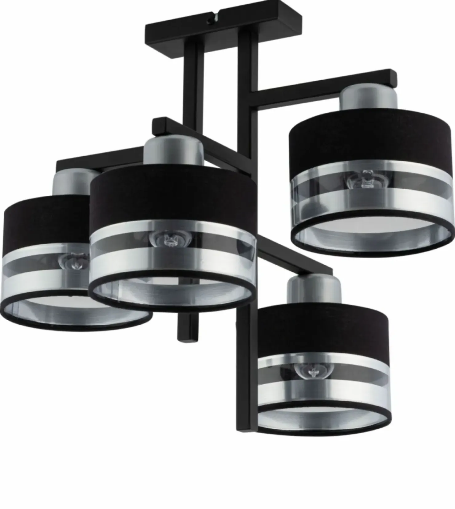 Shop Sklep Kaja Czarna lampa sufitowa z dekoracyjnymi abażurami SIG 32146 z serii PRO