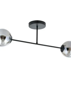 Best Sale Sklep Kaja Czarna lampa sufitowa z grafitowymi kloszami 1245/2 z serii ROMA