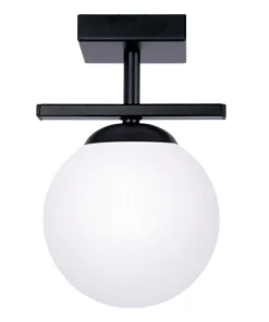 Outlet Sklep Kaja Czarna lampa sufitowa z jednym kloszem ZM 1210 GLOBE | Kaja