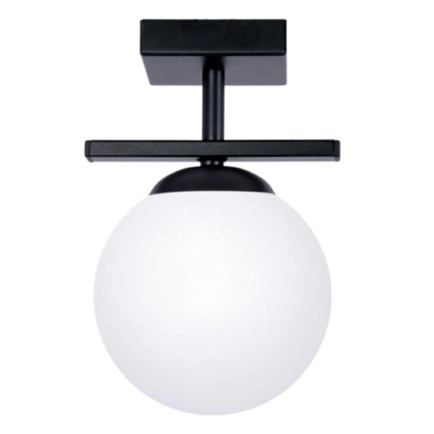 Outlet Sklep Kaja Czarna lampa sufitowa z jednym kloszem ZM 1210 GLOBE | Kaja