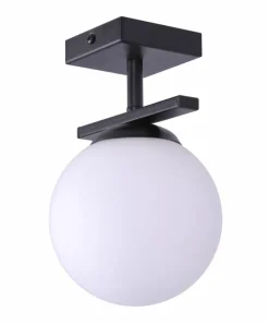 Outlet Sklep Kaja Czarna lampa sufitowa z jednym kloszem ZM 1210 GLOBE | Kaja