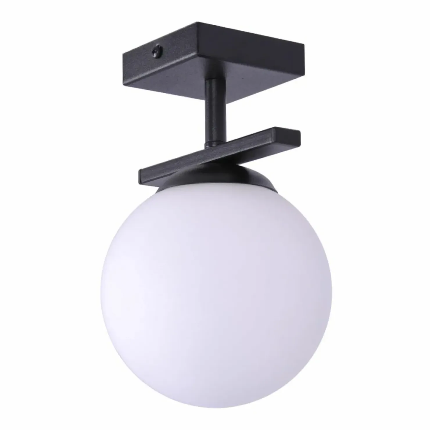 Outlet Sklep Kaja Czarna lampa sufitowa z jednym kloszem ZM 1210 GLOBE | Kaja